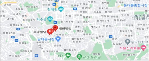 서울 사무소 지도